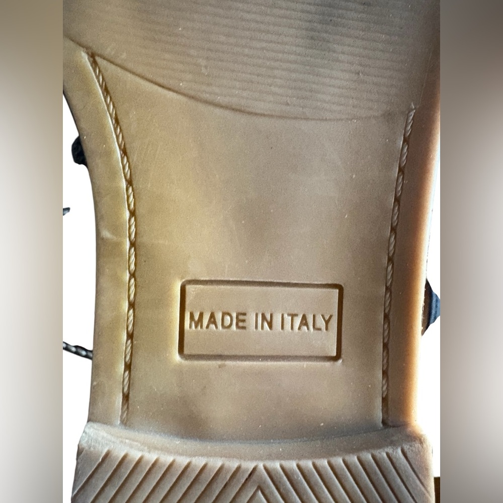 Coach & Four Tuscano black leather slide sandals sz 8 preloved made in Italy - Picture 6 of 9
